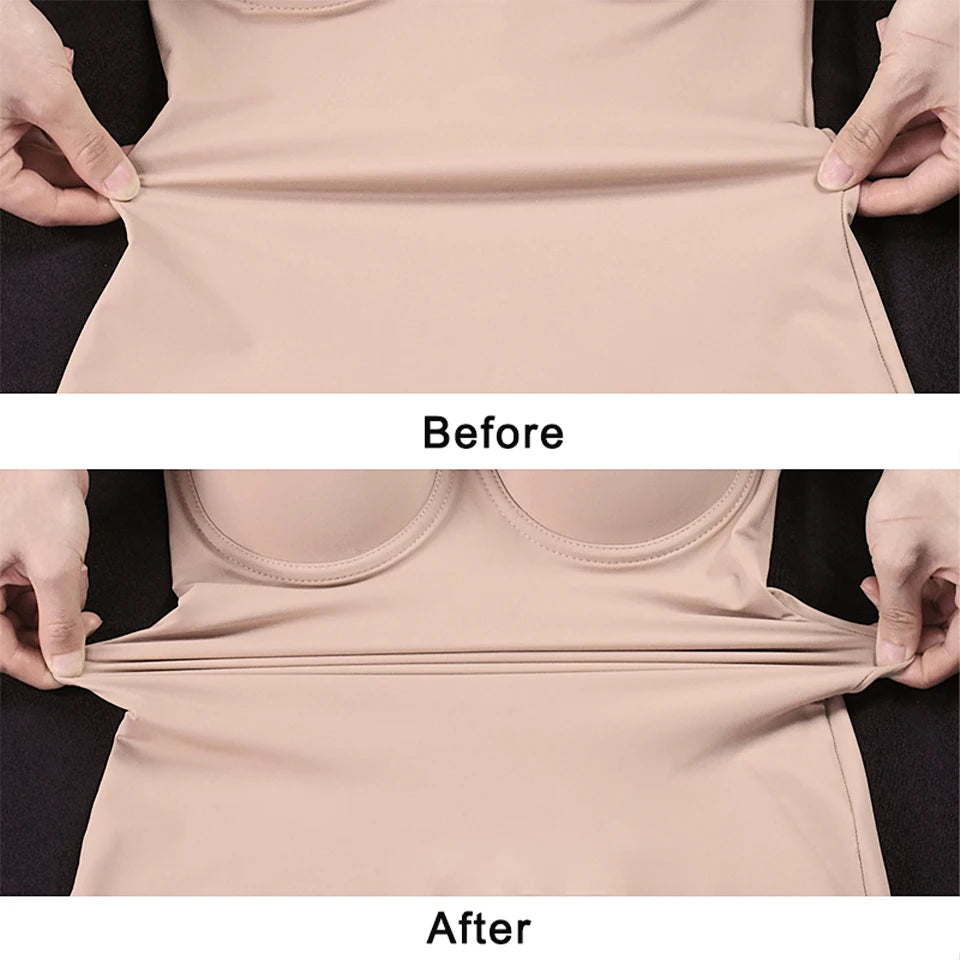 Shapewear Slip Dress with Bra – Tummy Control Body Shaper