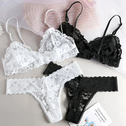 Lace Push Up Bra and Brief Set – Wire Free & Ultra Thin
