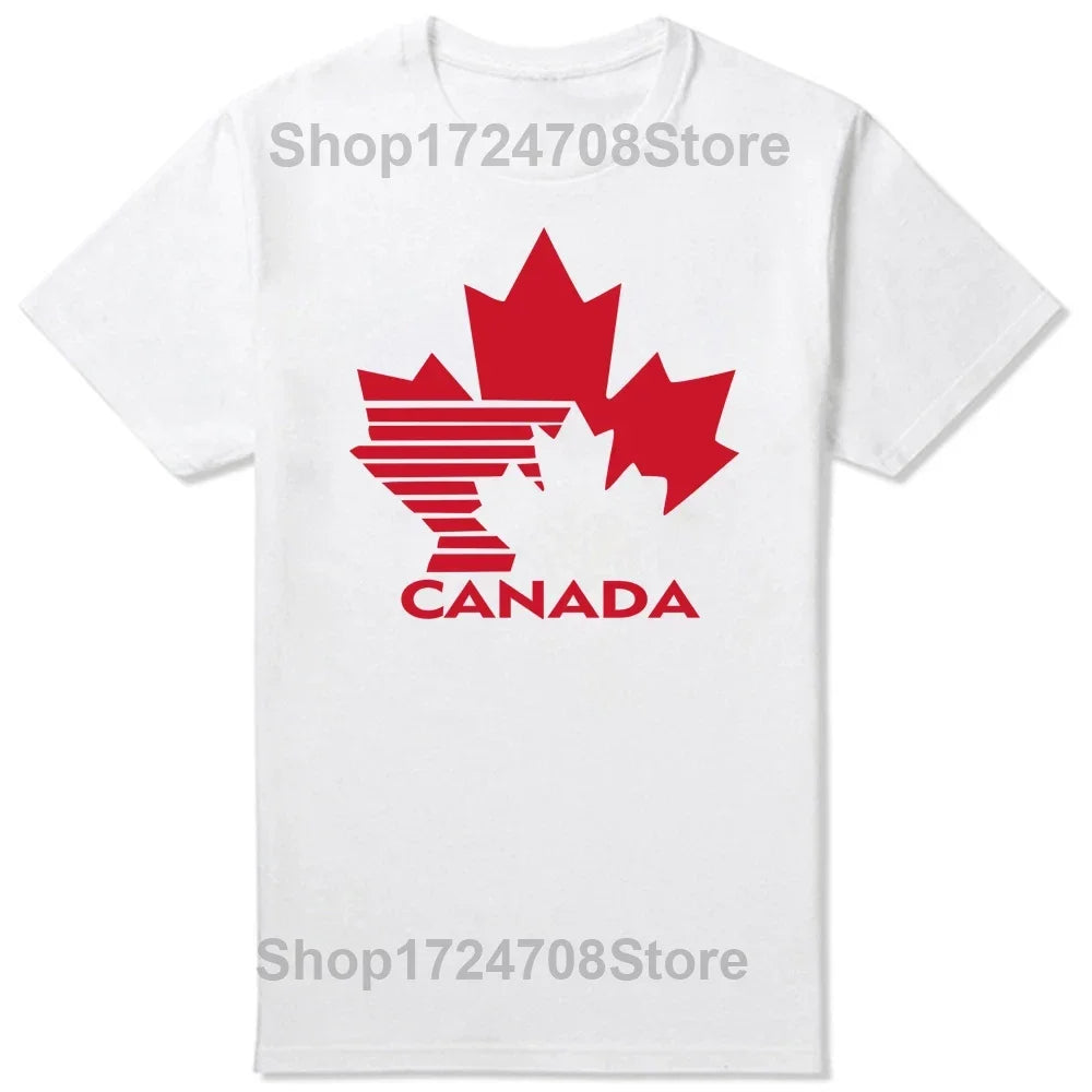 Team Canada Retro 80's Hockey Logo T-Shirt – Vintage Cotton Tee