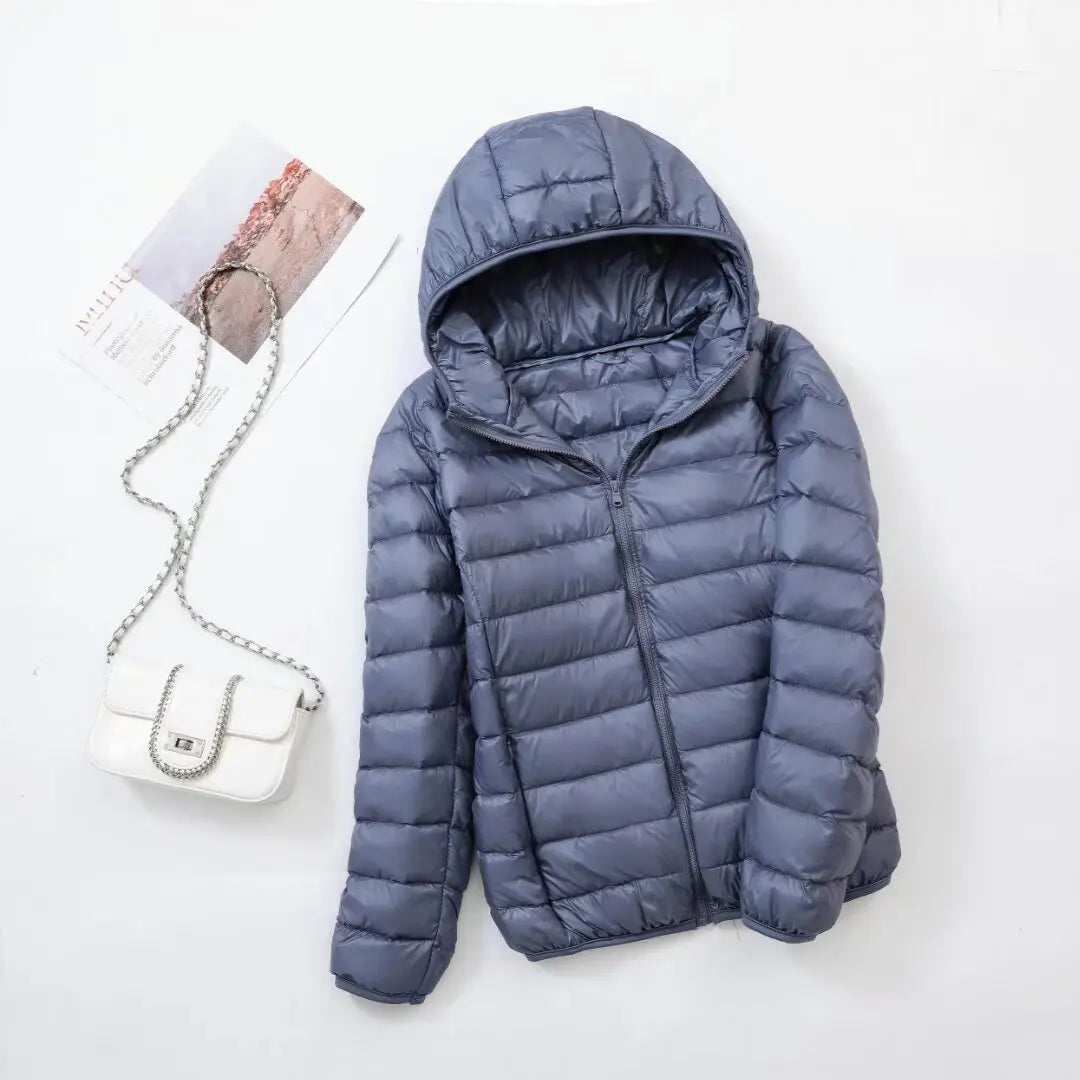 Women's Hooded Packable Ultralight Puffer Jacket | OWNLUXE
