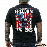 250 Years of Freedom 1776–2026 Patriotic Bald Eagle T-Shirt | OWNLUXE