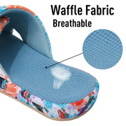 Women’s Waffle Cotton House Slippers with Arch Support