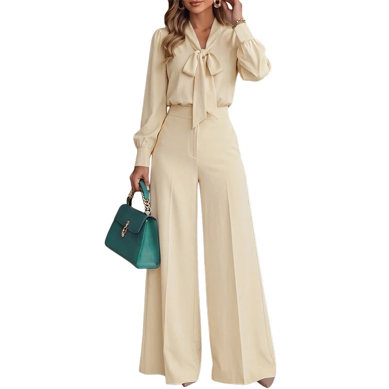 Women's Wide Leg Long Sleeve Pants | OWNLUXE