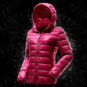 Women Hooded Short Puffer Jackets Arrivals 90 White Duck | OWNLUXE