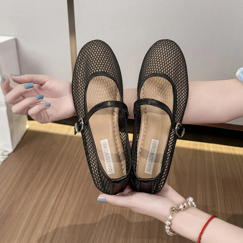 Women's Soft-Sole Mary Jane Buckle-Strap Flats | OWNLUXE