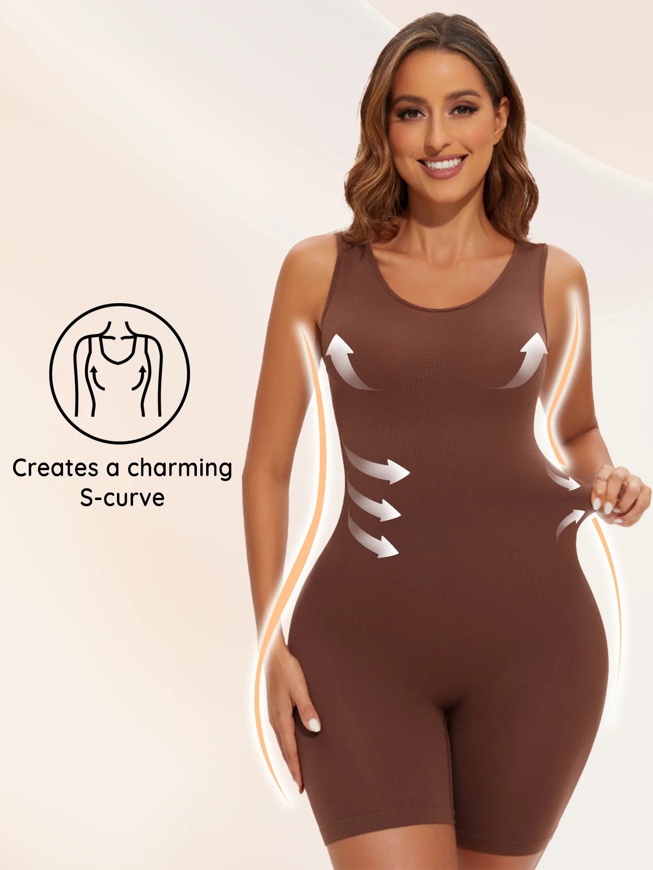 Firm Control Shaping Bodysuit – Wire‑Free, Cupless Shapewear