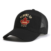 Elbows Up Canada Baseball Cap — Maple Leaf Mesh Snapback | OWNLUXE