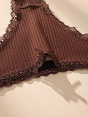 7-Piece Cotton Lace G-String Set | OWNLUXE