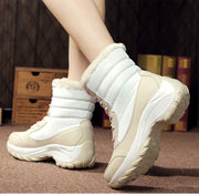 Chic Mid-Calf Winter Platform Boots with Plush Lining