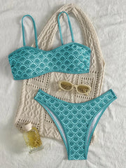 Printed Triangle Bikini Set | OWNLUXE