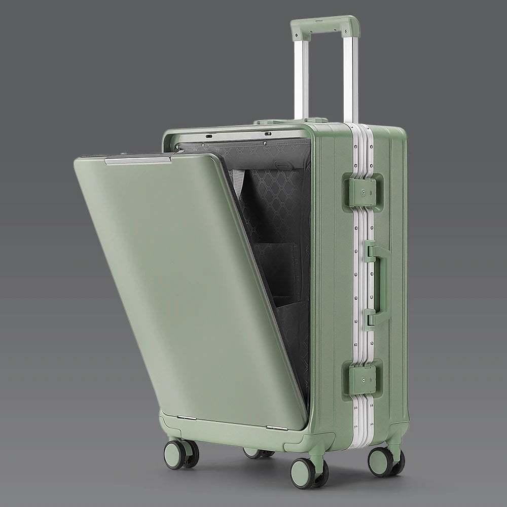 Front-Opening Carry-On Spinner with Laptop Compartment