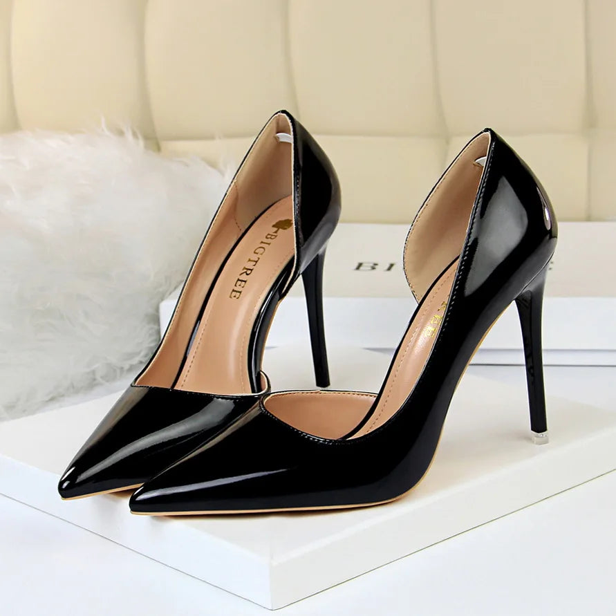 Women's High Heel Pointed Toe Pumps Slip On Fashion Stilettos