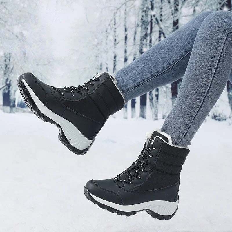 Women’s Winter Wedge Snow Boots | Bottes de Neige d’Hiver à Talon Compensé pour Femmes
