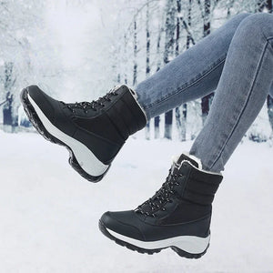 Women’s Winter Wedge Snow Boots | Bottes de Neige d’Hiver à Talon Compensé pour Femmes