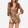 Bodycon V-Neck Sequin Jumpsuit | OWNLUXE