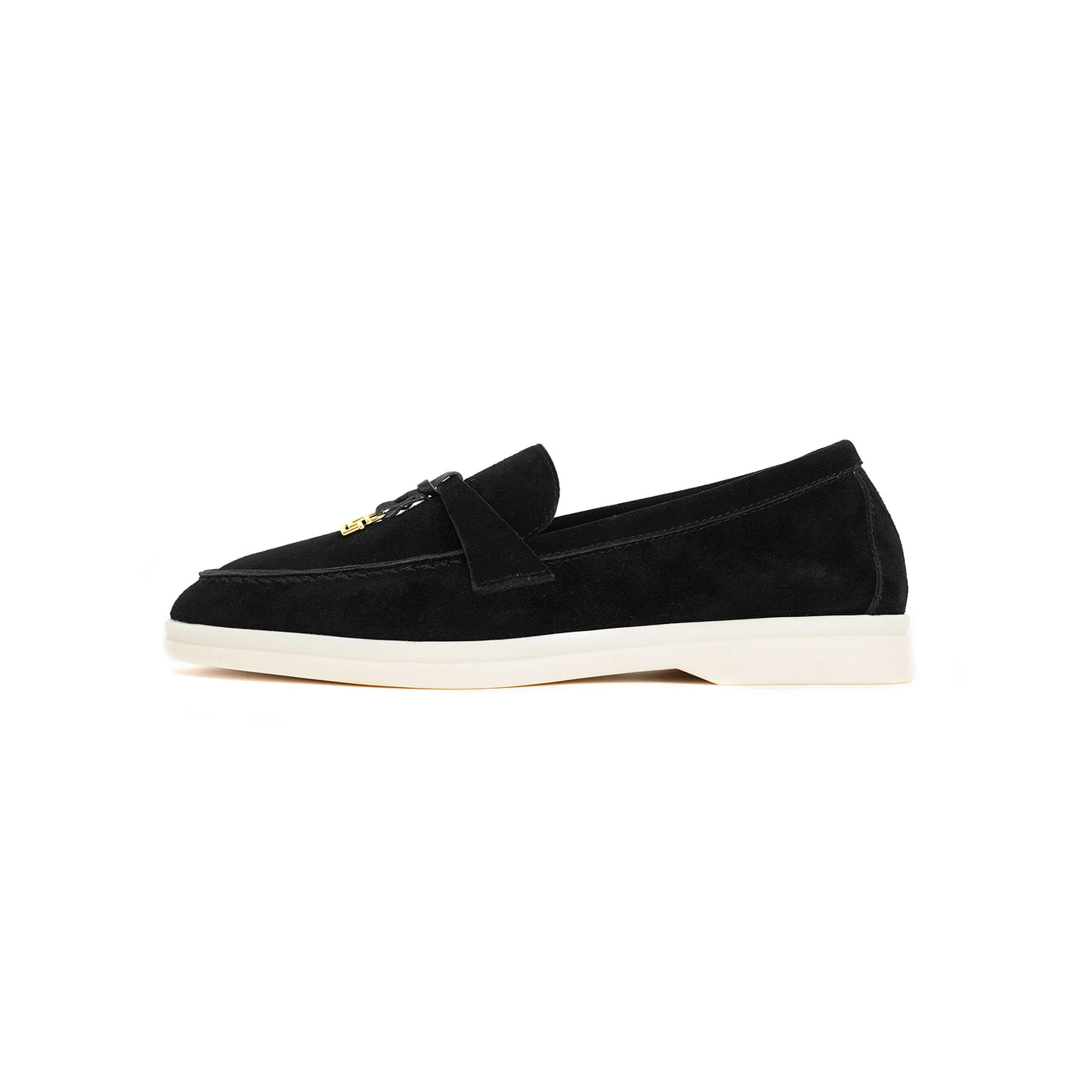 Women's Round Toe Leather Retro Loafers (Blue Grey) – Shop at OWNLUXE