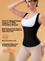 Double Compression Waist Trainer Vest with Zipper & Hook Closure | OWNLUXE