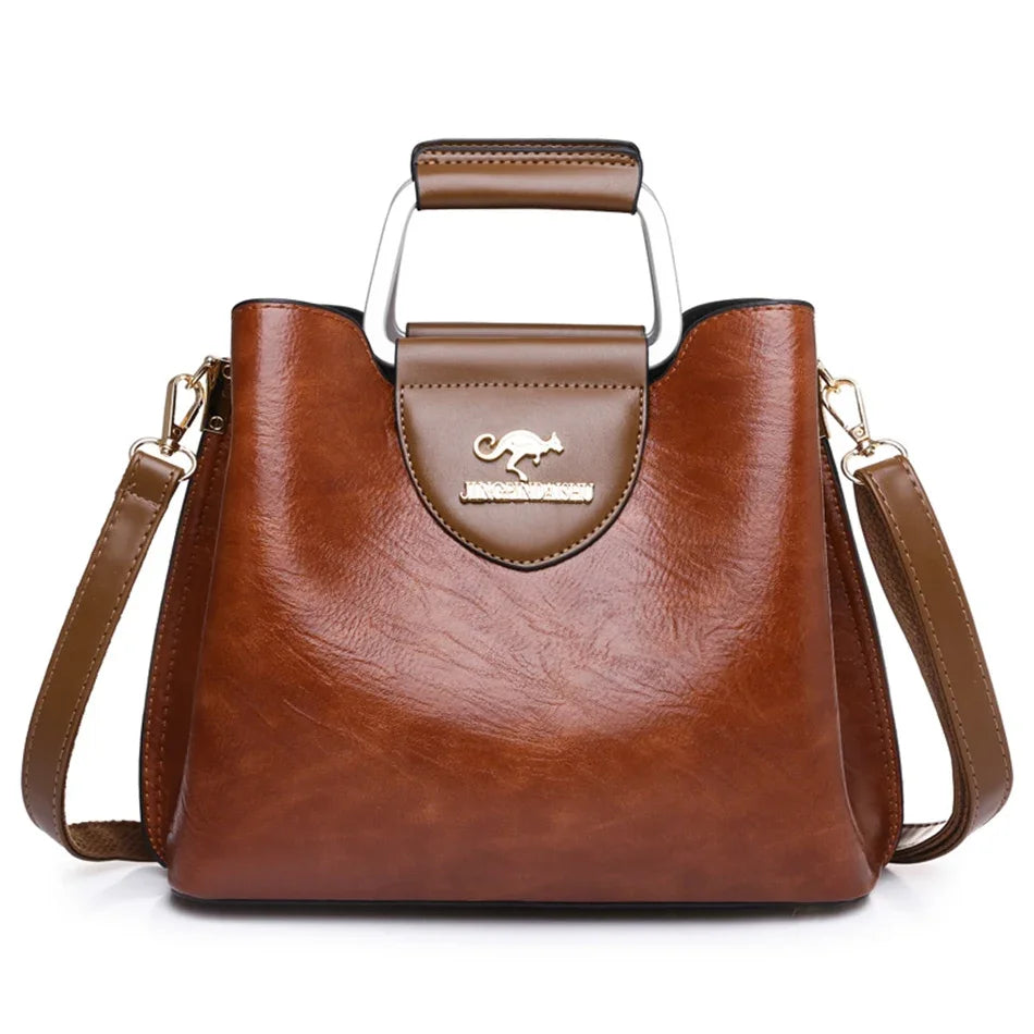 Soft Vintage Convertible Tote Bag - Crossbody Handbag for Women