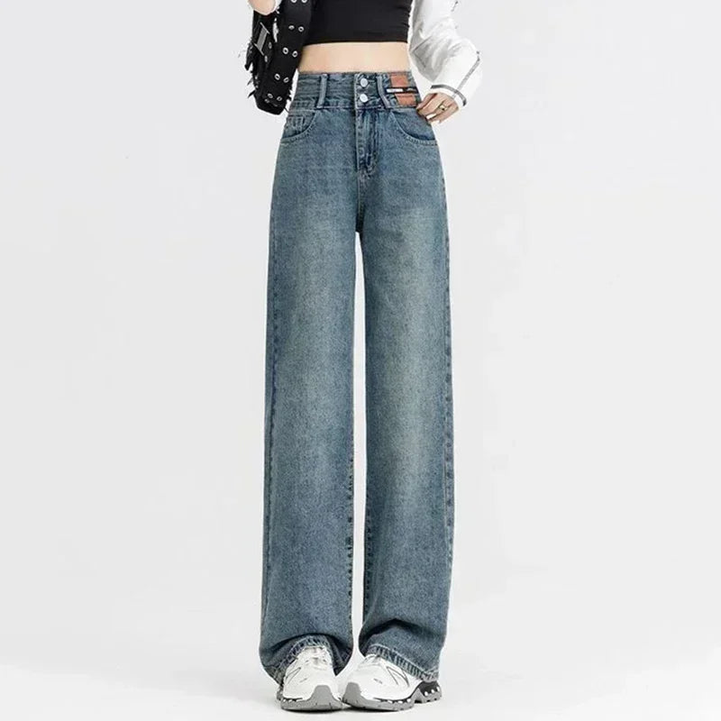Winter Fleece-Lined Jeans - Thermal High Waist Denim Pants