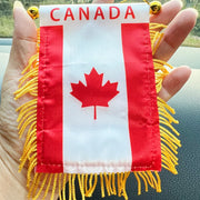 10x14cm Car Window Decoration Polyester Canada Hanging pennant Flags Canadian Mini Pennant