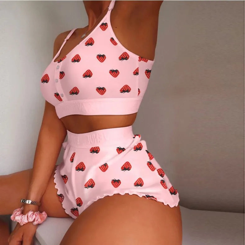 Polka Dot Seamless Bra & Brief Set for Women