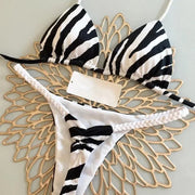 Leopard Print Printed Thong Bikini Set | OWNLUXE