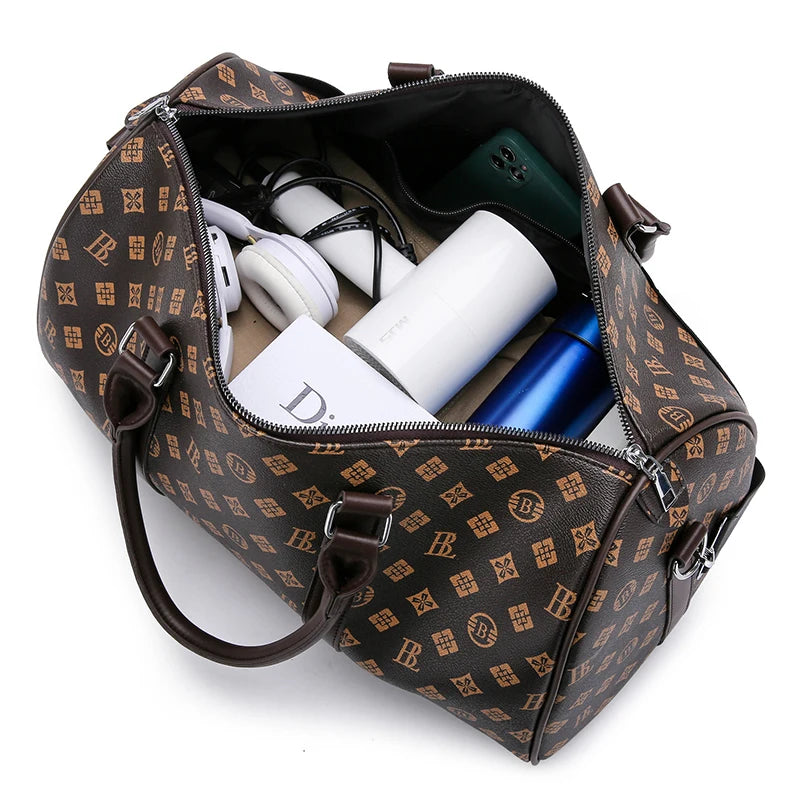 PU Leather Travel Duffle Bag – Lightweight & Spacious Weekender