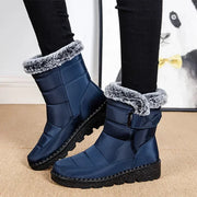 Women's Waterproof Mid-Calf Winter Boots with Plush Lining