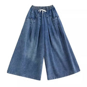 Denim Extended-Size Wide-Leg Pants | OWNLUXE