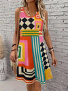 Sleeveless Round Neck Floral Print Dress Accessory | OWNLUXE