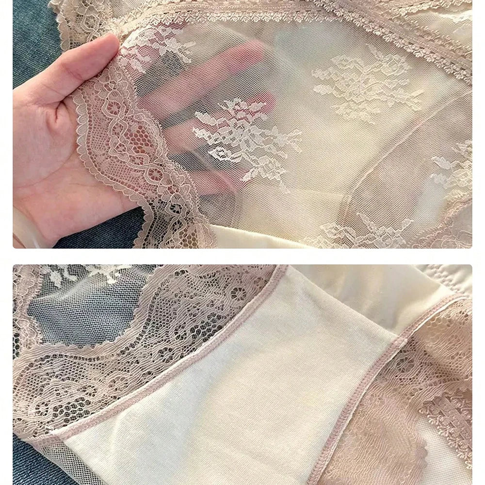 6-Piece Sheer Lace Bow Brief Set | OWNLUXE