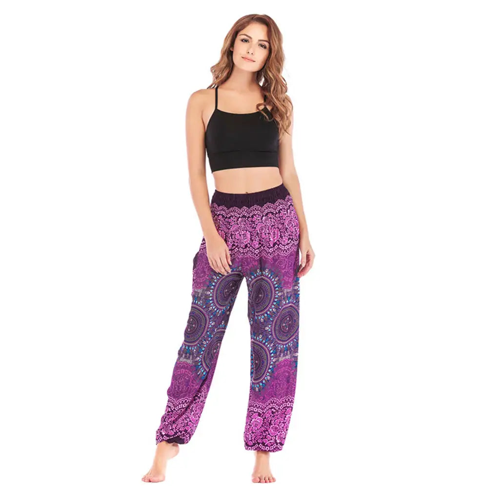 Women’s High-Waist Floral Bloomers – Loose, Lightweight & Boho