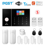 Load image into Gallery viewer, PGST Smart Life Alarm System for Home WIFI GSM Security Alarm Host with Door and Motion Sensor Tuya Smart App control work Alexa
