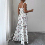 High-Waist Floral Print Bow Dress | OWNLUXE