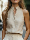 Sleeveless Linen Blouse | OWNLUXE