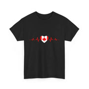 Canadian Maple Leaf Heartbeat T-Shirt – Canada Flag Pride Tee, S–6XL | OWNLUXE
