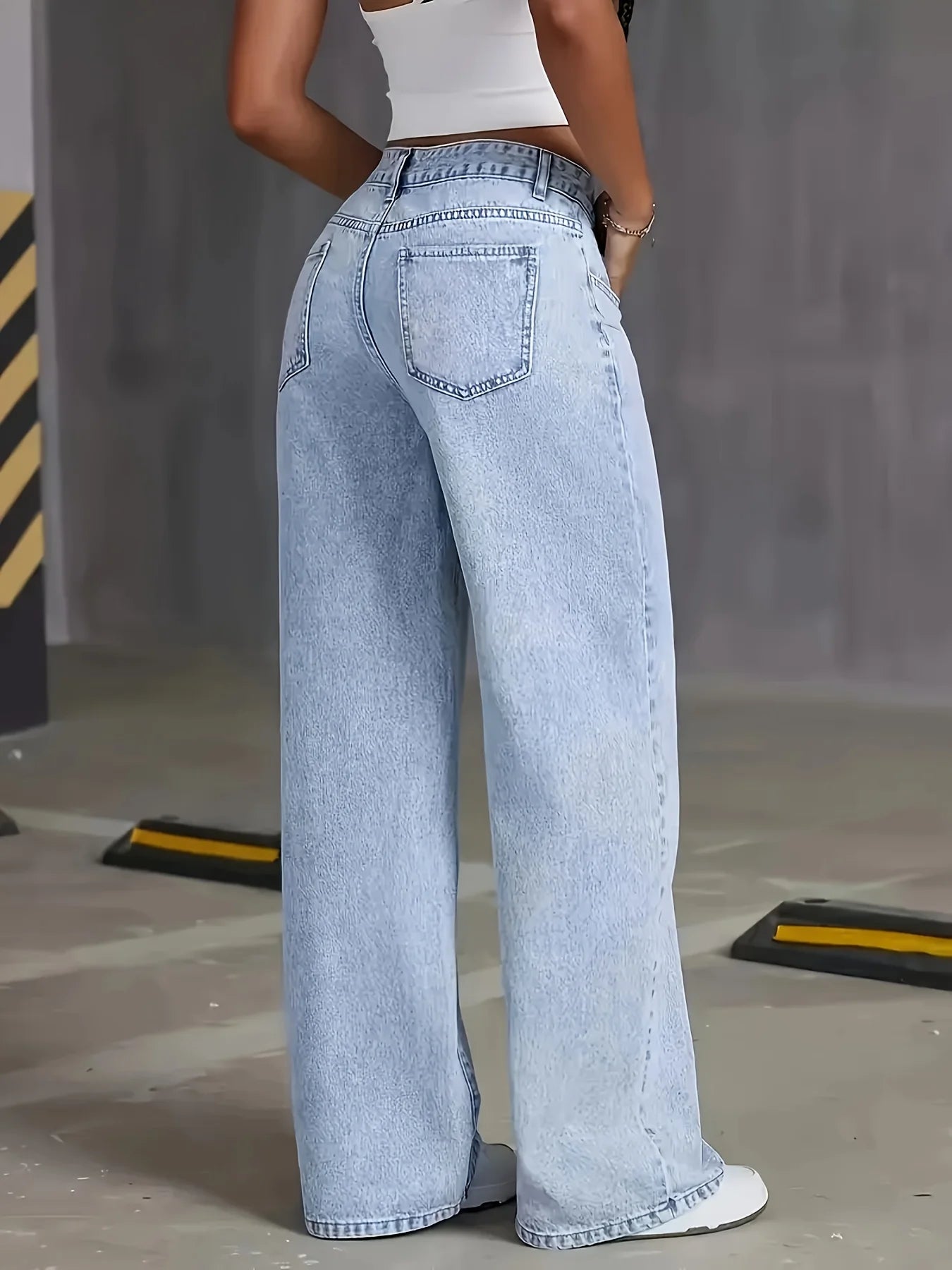 Women's Wide Leg Denim Pants Jeans | OWNLUXE