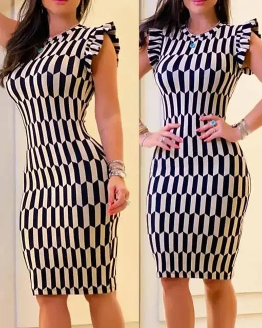 Colorblock Bodycon Mini Sleeveless Dress | OWNLUXE