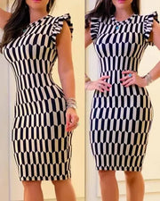 Colorblock Bodycon Mini Sleeveless Dress | OWNLUXE