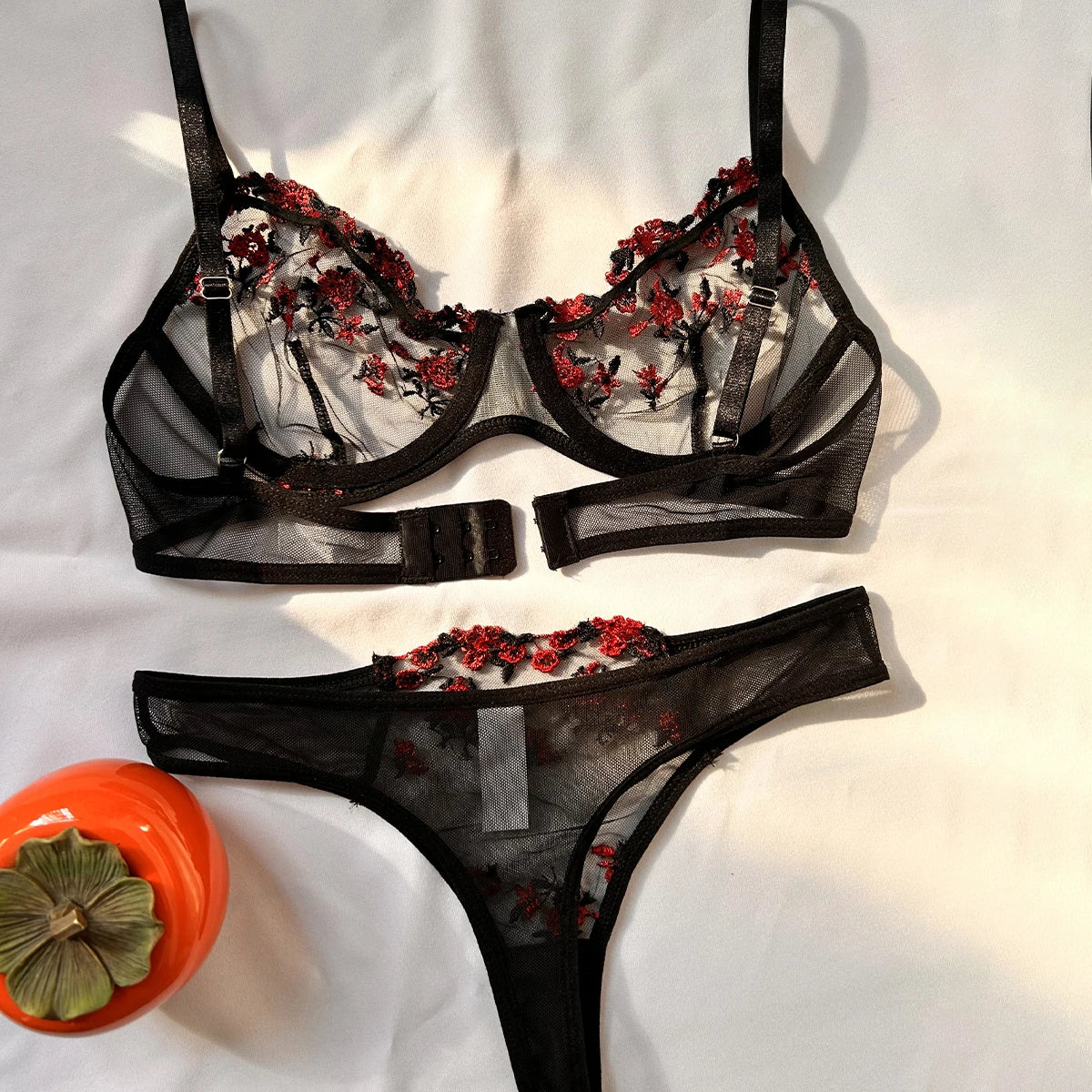 Push-Up Embroidered Lingerie Set | OWNLUXE