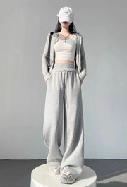 Sport High-Waist Relaxed-Fit Straight-Leg Pants | OWNLUXE