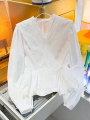 Women's Long Sleeve Lace Top | OWNLUXE