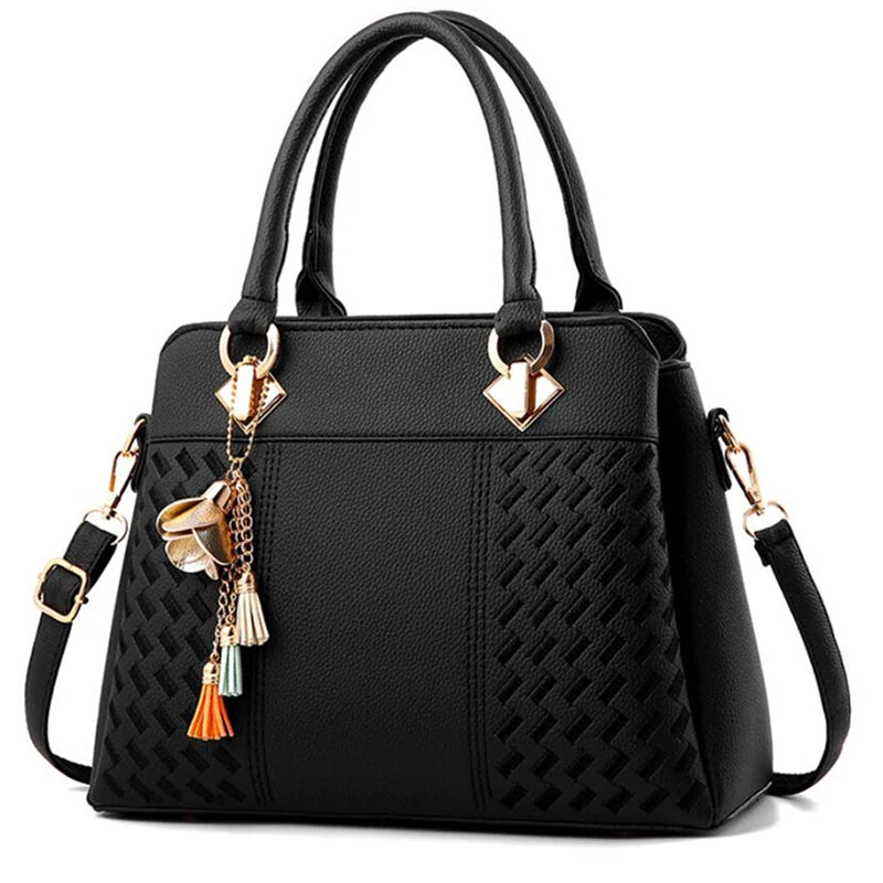 Embroidered Soft Satchel Bag – Elegant Everyday Handbag