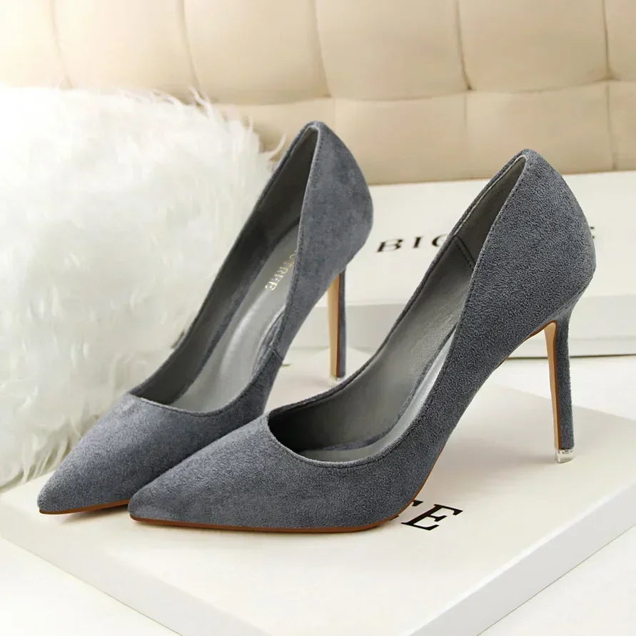 Women's Stiletto High-Heel Pumps (Orange) | OWNLUXE