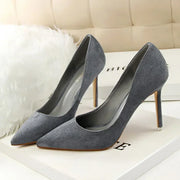 Women's Stiletto High-Heel Pumps (Orange) | OWNLUXE