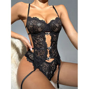 Unlined Plunge Push-Up Bra & Brief Set - Wire-Free Lingerie