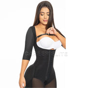 Seamless Shapewear Bodysuit with Sleeves & Support