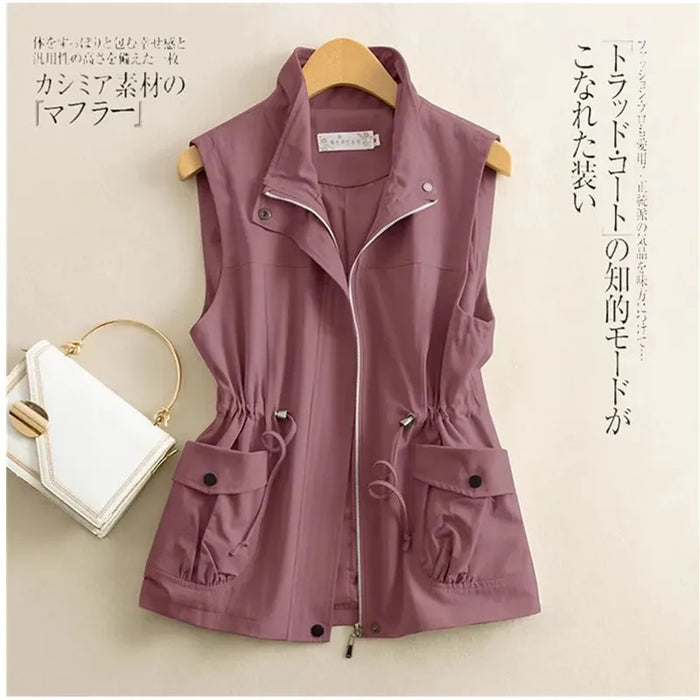 Vest Relaxed-Fit Cotton Sleeveless Coat | OWNLUXE