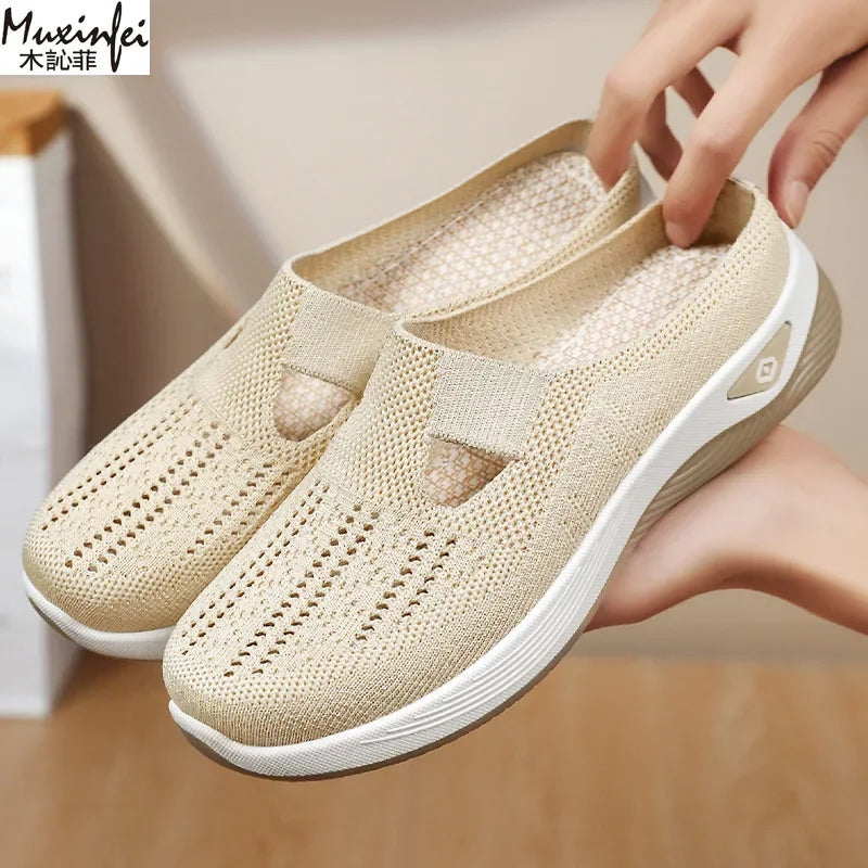 Breathable Mesh Slip‑On Flats – Lightweight Everyday Shoes