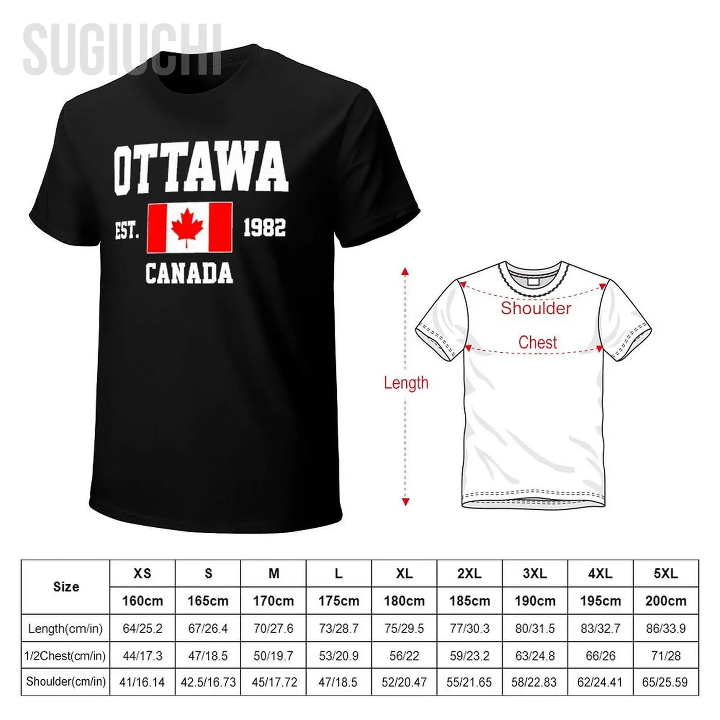 100% Cotton Canada Flag T-Shirt - Unisex Casual Tee